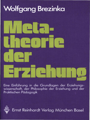 cover image of Metatheorie der Erziehung
